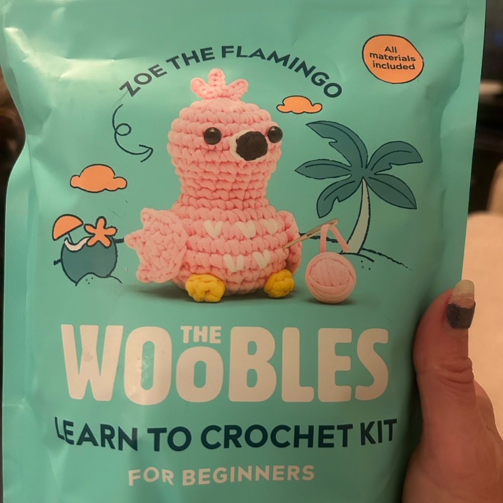 The Woobles Flamingo Crochet Kit - Pink